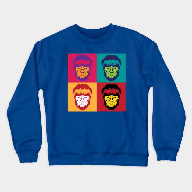 Pop Goes the Wolf Man Crewneck Sweatshirt by DesignWise